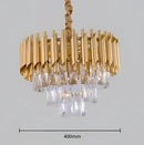 GobekUsa Black Gold Metal LED Chandelier Living Room Dining Modern Lustre Crystal Hanging Lamp
