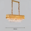 GobekUsa Black Gold Metal LED Chandelier Living Room Dining Modern Lustre Crystal Hanging Lamp