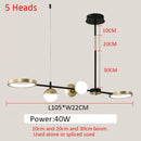 GobekUsa Black Gold Minimalist Chandelier for Dining Room Home Decor