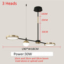 GobekUsa Black Gold Minimalist Chandelier for Dining Room Home Decor