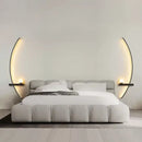 GobekUsa Black Gold Modern Wall Sconce for Bedroom Study Home Indoor Lighting
