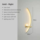 GobekUsa Black Gold Modern Wall Sconce for Bedroom Study Home Indoor Lighting