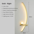 GobekUsa Black Gold Modern Wall Sconce for Bedroom Study Home Indoor Lighting
