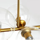 GobekUsa Black Gold Molecule Glass Ball Chandelier Modern Loft Lamp Living Room Kitchen Island Light