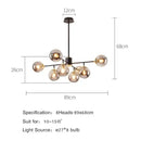 GobekUsa Black Gold Nordic Pendant Chandelier for Dining Kitchen Living Bedroom Lighting