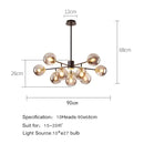GobekUsa Black Gold Nordic Pendant Chandelier for Dining Kitchen Living Bedroom Lighting