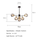 GobekUsa Black Gold Nordic Pendant Chandelier for Dining Kitchen Living Bedroom Lighting