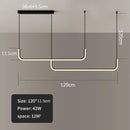 GobekUsa Black Gold Pendant Chandelier LED Ceiling Lamp for Modern Dining Room and Kitchen