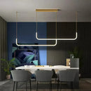 GobekUsa Black Gold Pendant Chandelier LED Ceiling Lamp for Modern Dining Room and Kitchen