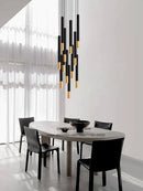 GobekUsa Black Gold Pendant Lamp: Modern Nordic Designer LED Indoor Lighting