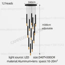 GobekUsa Black Gold Pendant Lamp: Modern Nordic Designer LED Indoor Lighting