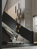 GobekUsa Black Gold Pendant Lamp: Modern Nordic Designer LED Indoor Lighting