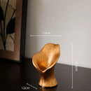 GobekUsa Black Gold Resin Handicrafts Display Vase Candlestick Home Decor