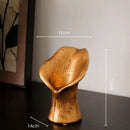GobekUsa Black Gold Resin Handicrafts Display Vase Candlestick Home Decor