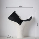 GobekUsa Black Gold Resin Handicrafts Display Vase Candlestick Home Decor