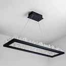 GobekUsa Black Gold Rings Crystal Chandelier - Nordic Luxury LED Lighting for Living Room
