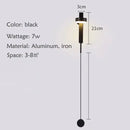 GobekUsa Black Gold Rotating LED Wall Lamp for Bedroom & Living Room