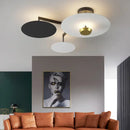 GobekUsa Black Gold Round Chandelier with Remote Control Dimming Ceiling Lights