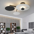 GobekUsa Black Gold Round Chandelier with Remote Control Dimming Ceiling Lights