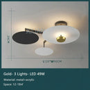 GobekUsa Black Gold Round Chandelier with Remote Control Dimming Ceiling Lights