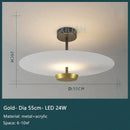 GobekUsa Black Gold Round Chandelier with Remote Control Dimming Ceiling Lights