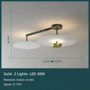 GobekUsa Black Gold Round Chandelier with Remote Control Dimming Ceiling Lights