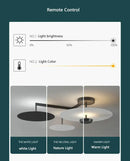 GobekUsa Black Gold Round Chandelier with Remote Control Dimming Ceiling Lights
