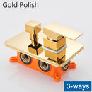 GobekUsa Black Golden Brass Shower Mixing Valve Concealed Wall Mount Box Control