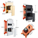 GobekUsa Black Golden Brass Shower Mixing Valve Concealed Wall Mount Box Control