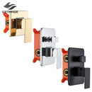 GobekUsa Black Golden Brass Shower Mixing Valve Concealed Wall Mount Box Control