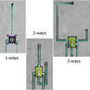 GobekUsa Black Golden Brass Shower Mixing Valve Concealed Wall Mount Box Control