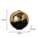 GobekUsa Black Golden Ceramic Vase Desk Decoration Minimalism Aesthetic Floral Room Decor