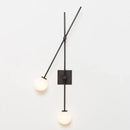 GobekUsa Black Golden LED Glass Ball Wall Sconce for Foyer Bedroom