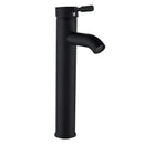 GobekUsa Black Golden Single Handle Bathroom Basin Faucet for Deck Mount Vessel Sink