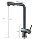 GobekUsa Black Gourmet Kitchen Faucet with Flexible Sprayer and Dual Nozzle