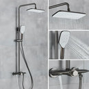 GobekUsa Black Gray Wall Mounted Shower System Set with Bathtub Faucet
