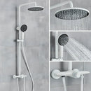 GobekUsa Black Gray Wall Mounted Shower System Set with Bathtub Faucet