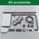 GobekUsa Black Gray Wall Mounted Shower System Set with Bathtub Faucet