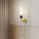 GobekUsa Black Green Marble Wall Lamp Sconce with Copper Acrylic Lampshade