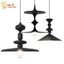 GobekUsa Black Gyroscope Pendant Lights LED G9 Crystal Iron Art Minimalist Luxury