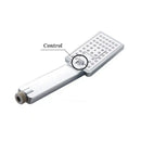 Matte black hand-held shower head bathroom water saving rainfall by Decorbites