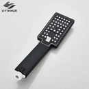 Matte black hand-held shower head bathroom water saving rainfall by Decorbites