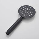 Matte black hand-held shower head bathroom water saving rainfall by Decorbites