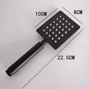 Matte black high pressure handheld shower head bathroom rainfall by Decorbites