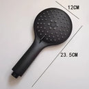 Matte black high pressure handheld shower head bathroom rainfall by Decorbites