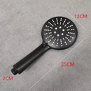 Matte black high pressure handheld shower head bathroom rainfall by Decorbites
