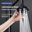 Matte black high pressure shower head bathroom rotatable rainshower by Decorbites