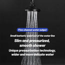 Matte black high pressure shower head bathroom rotatable rainshower by Decorbites