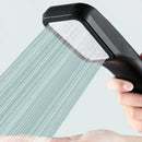 Modern matte black high pressure rainfall shower head bathroom nozzle by Decorbites