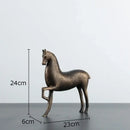 GobekUsa Black Horse Sculpture Desk Decoration - Modern Minimalist Room Decor